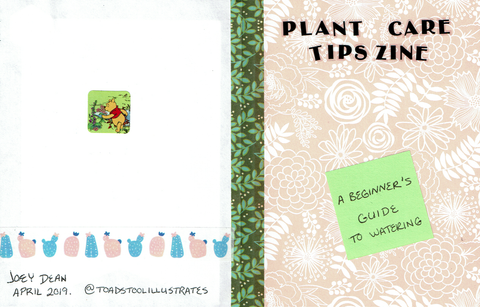 Plant Watering Tips Mixed Media Collage Zine