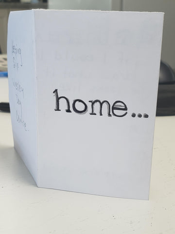 MIni zine template - to creatively generate responses among the community of people who are homeless, identifying what home looks like